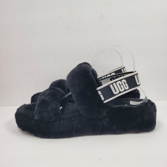 UGG Black Oh Yeah Women's Slide Slipper S/N 1107953 US Size 11 - Picture 2 of 9